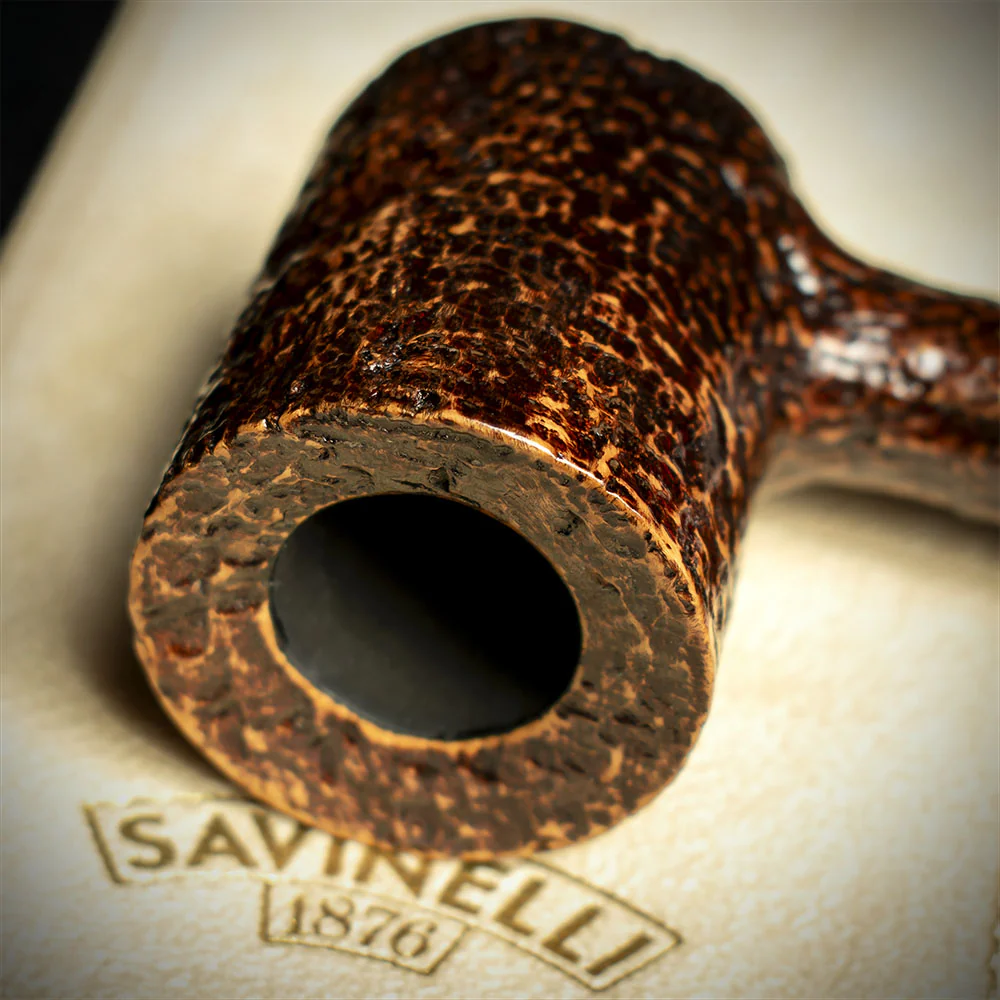 Savinelli Sasso Rusticated 311 - 6mm Briar Pipe - Image 5
