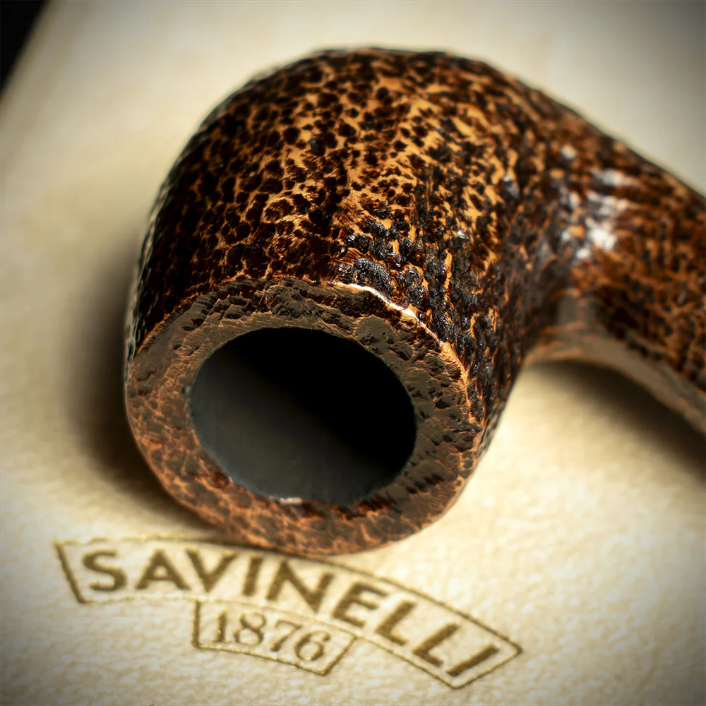 Savinelli Sasso Rusticated 601 - 6mm Briar Pipe - Image 5