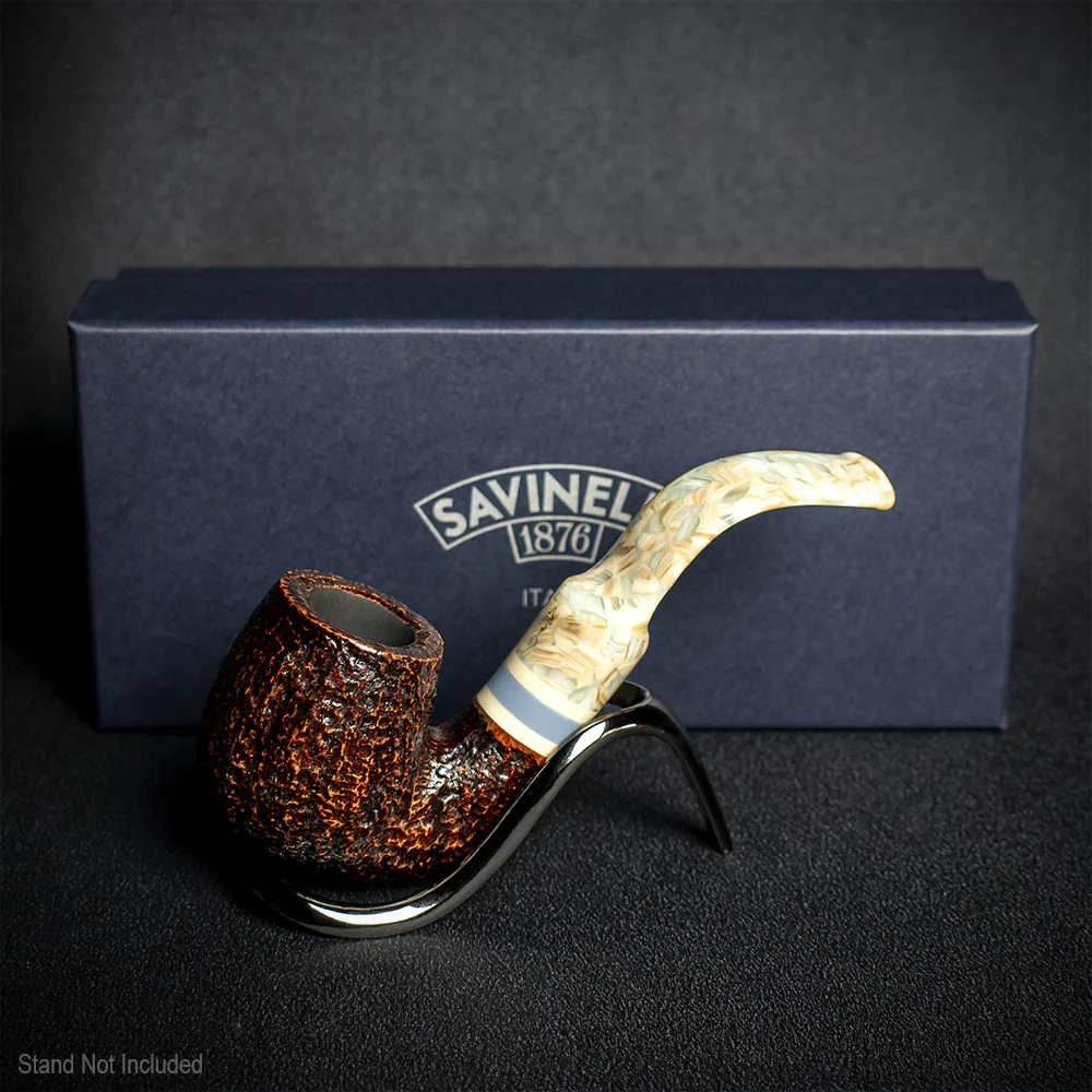 Savinelli Sasso Rusticated 614 - 6mm Briar Pipe - Image 2