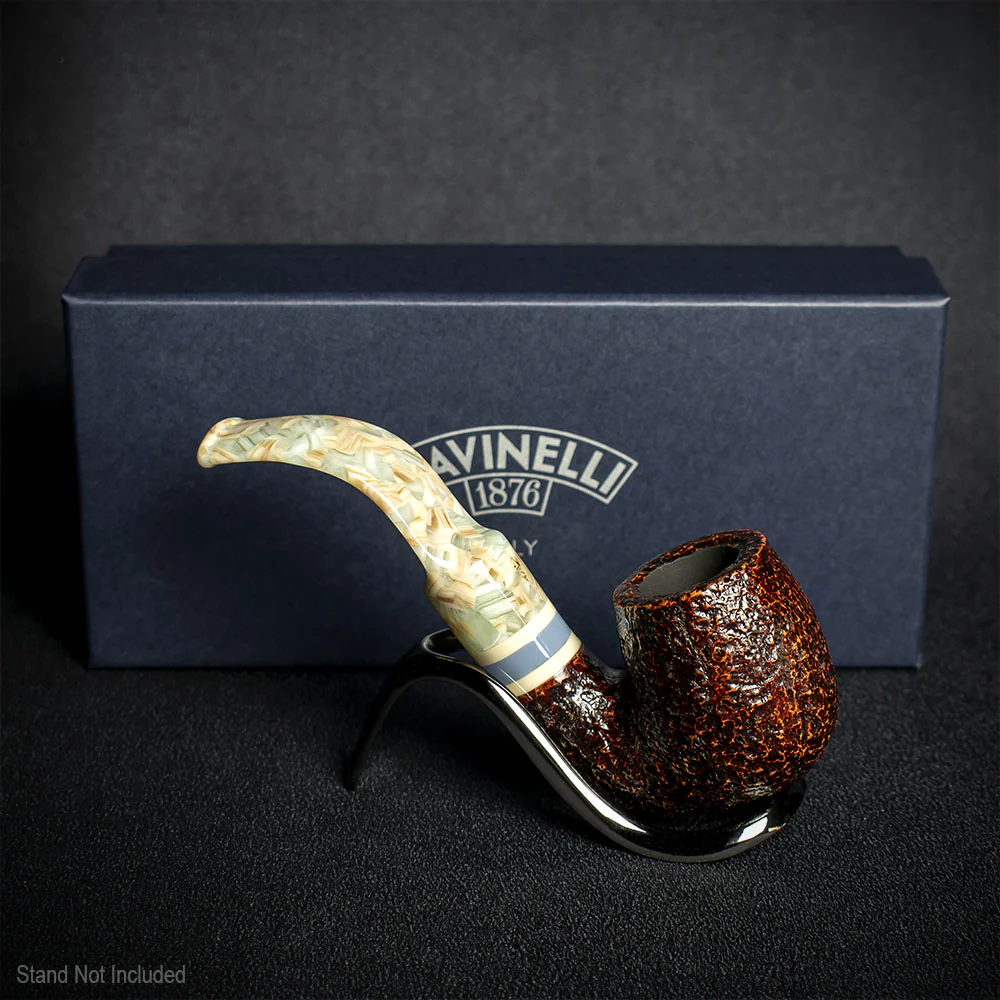 Savinelli Sasso Rusticated 614 - 6mm Briar Pipe - Image 3