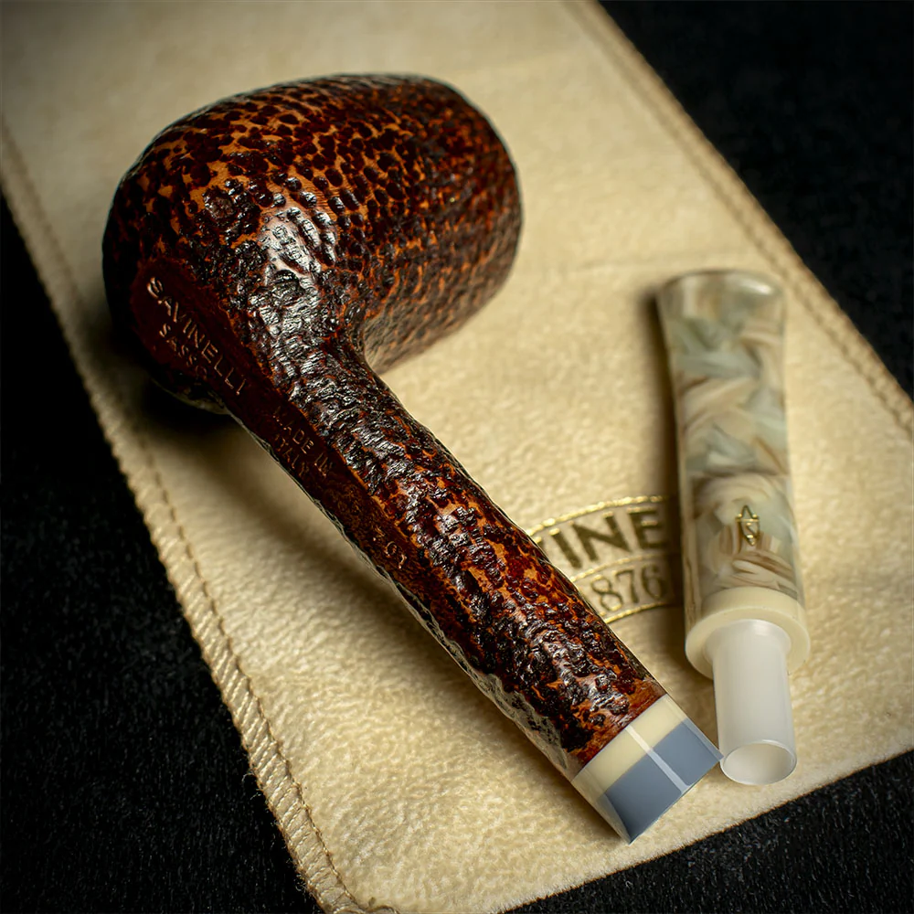 Savinelli Sasso Rusticated 701 - 6mm Briar Pipe - Image 4