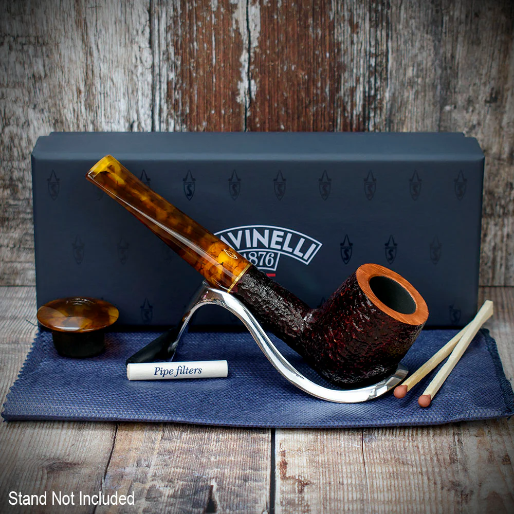 Savinelli Tortuga Rustic Shape No.106 - 6mm Briar Pipe - Image 3