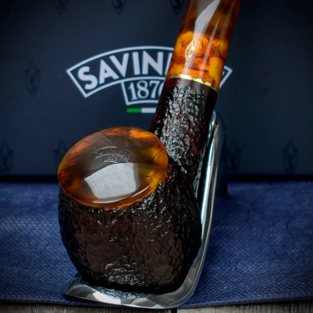 Savinelli Tortuga Rustic Shape No.626 - 6mm Briar Pipe - Image 5