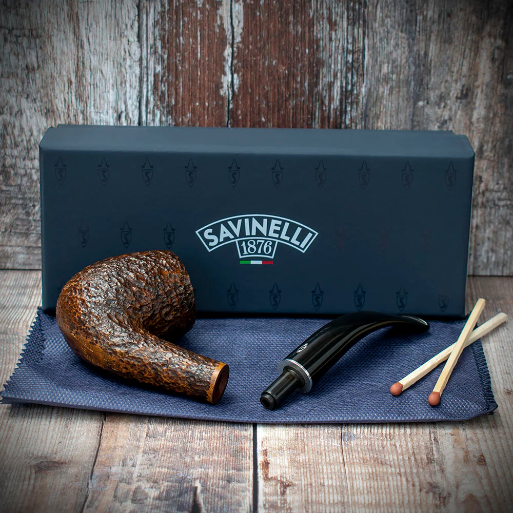 Savinelli Tre Rusticated Briar Pipe - 606 - Image 4