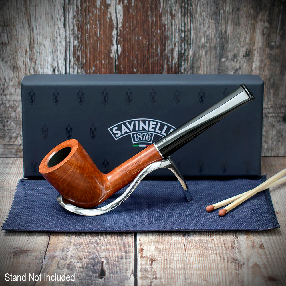 Savinelli Tre Smooth Briar Pipe - 401 - Image 2