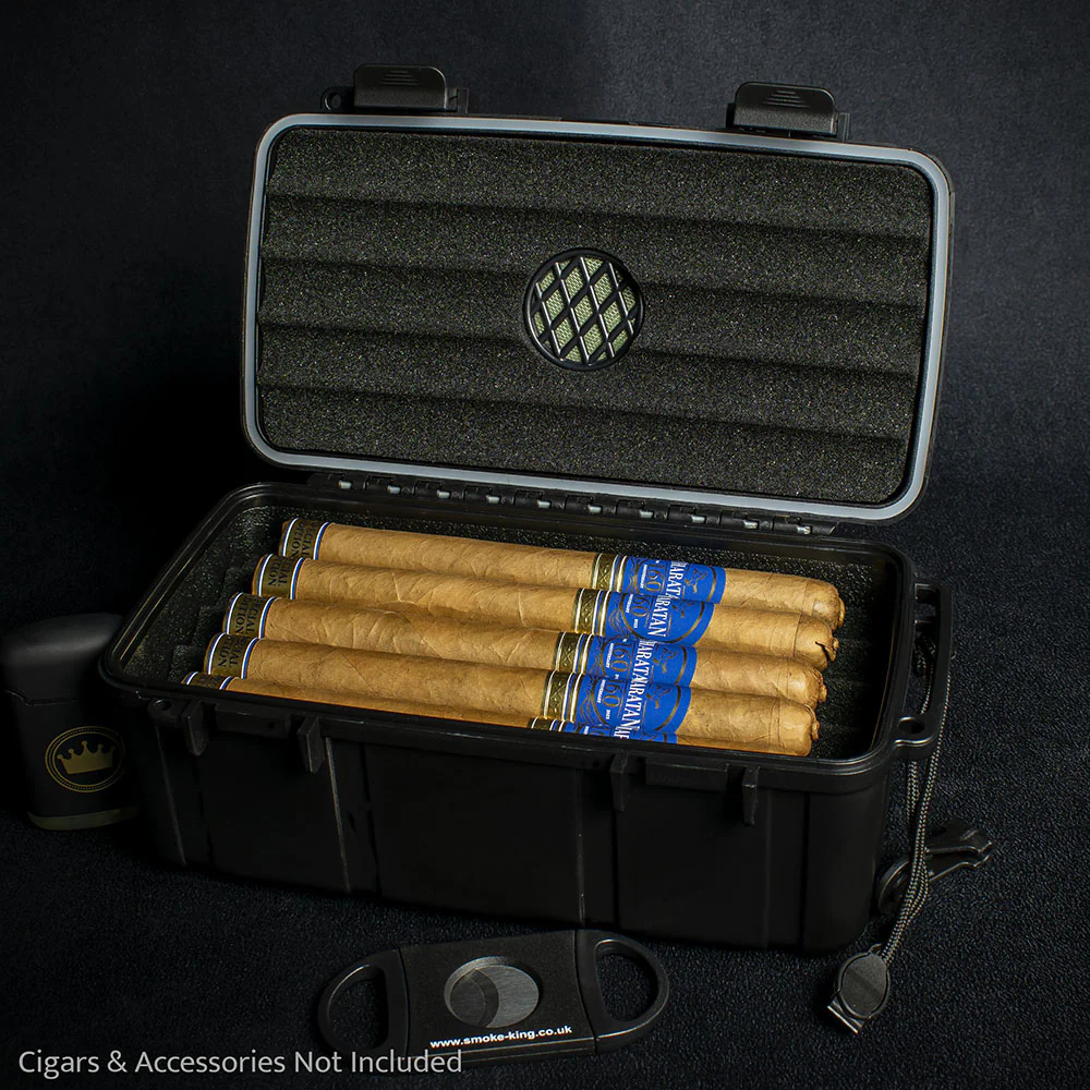 Sikarlan Crushproof Travel Humidor - 10 Cigars Black - Image 3