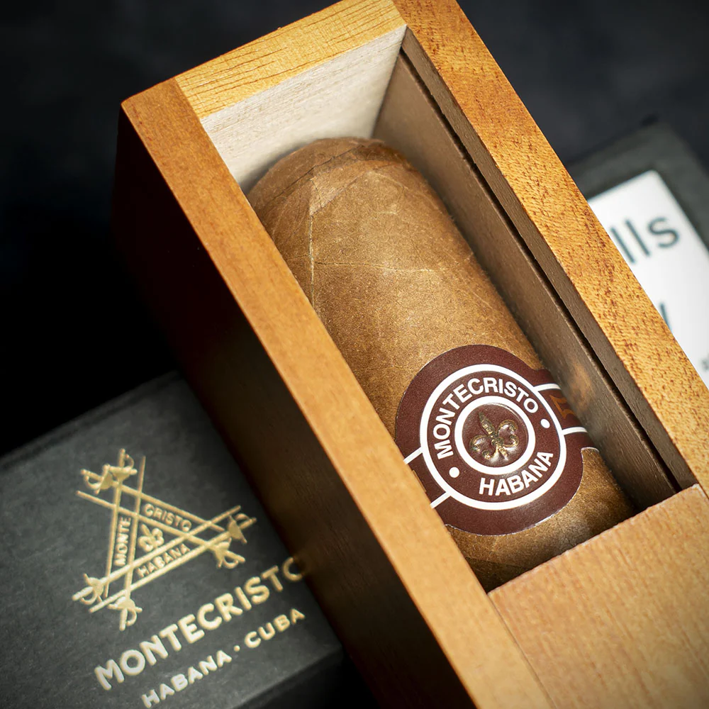 Montecristo Edmundo Cuban Cigar Wooden Gift Box - Single - Image 5