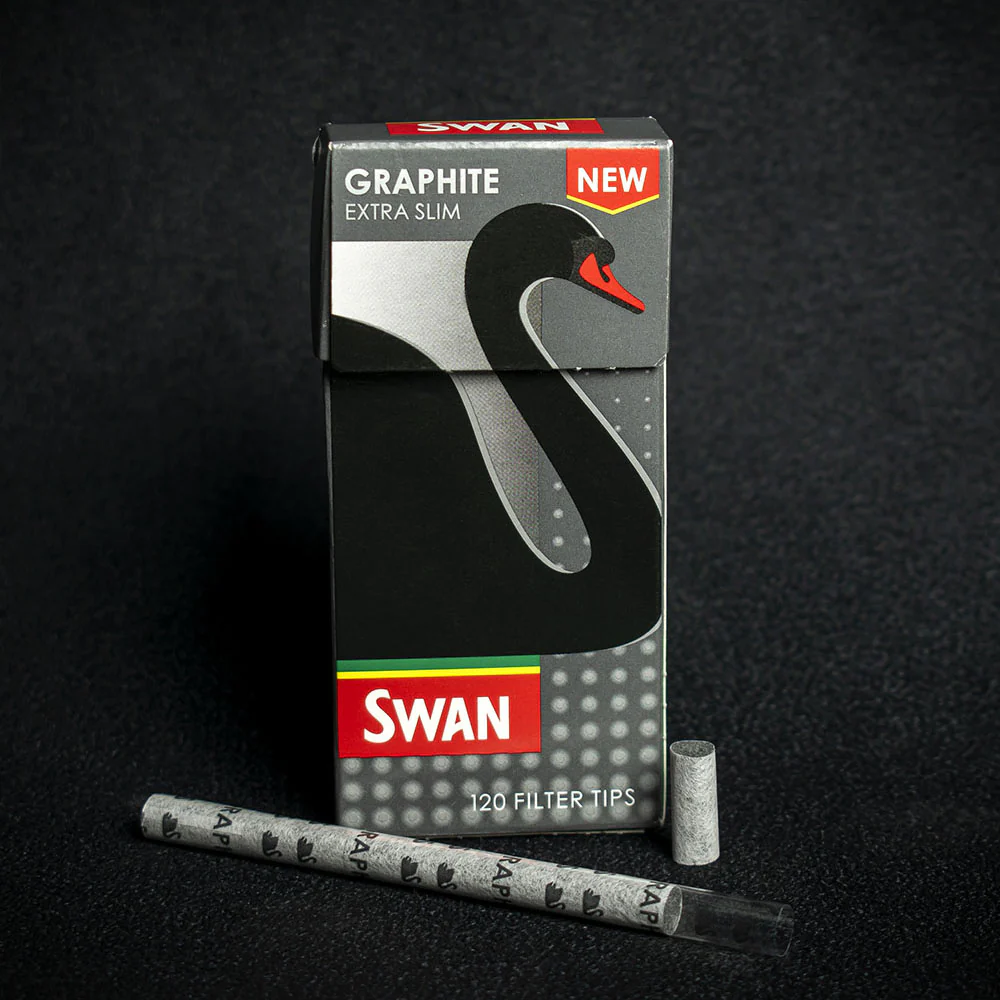Swan Graphite Extra Slim Filter Tips - 120 Pack