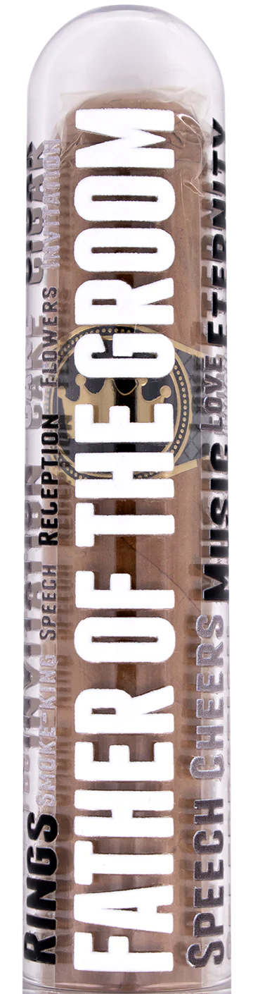 Wedding Cigar Gift Tube + Smoke-King Robusto - Father Of The Groom