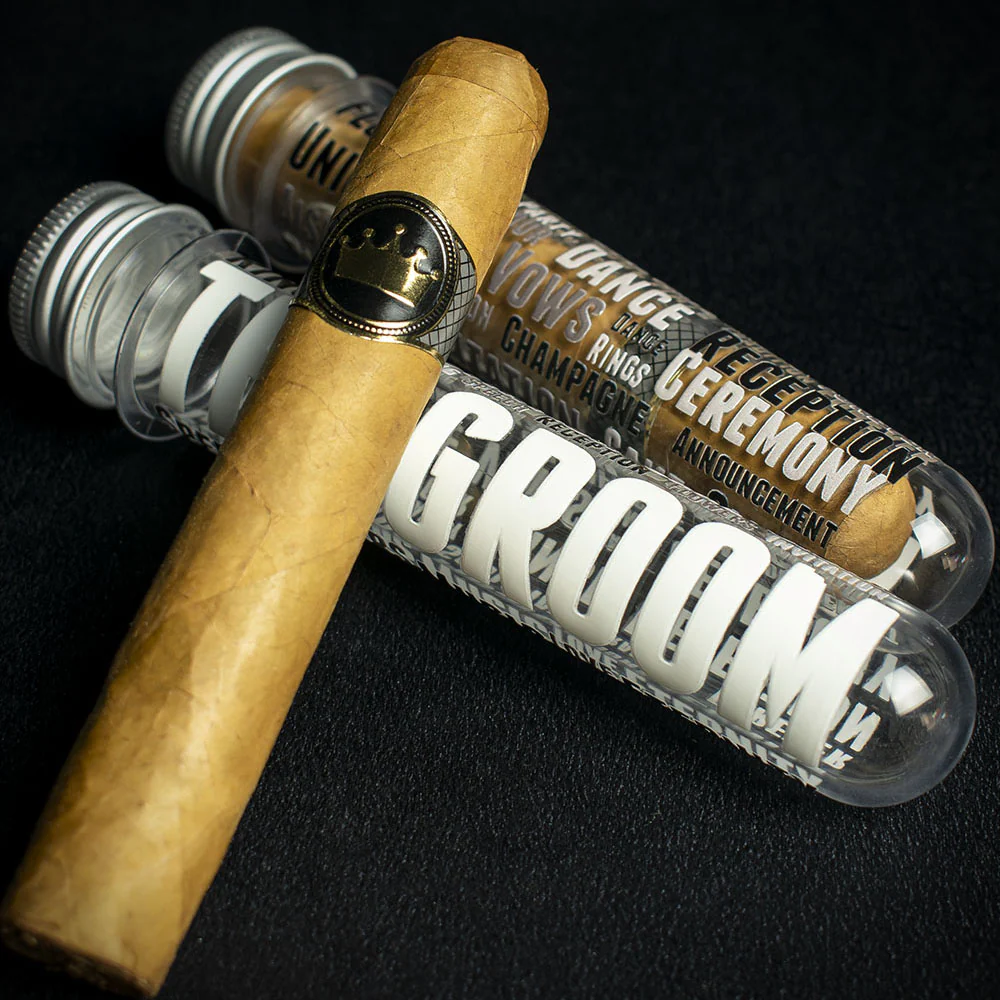 Wedding Cigar Gift Tube + Smoke-King Robusto - The Groom - Image 4