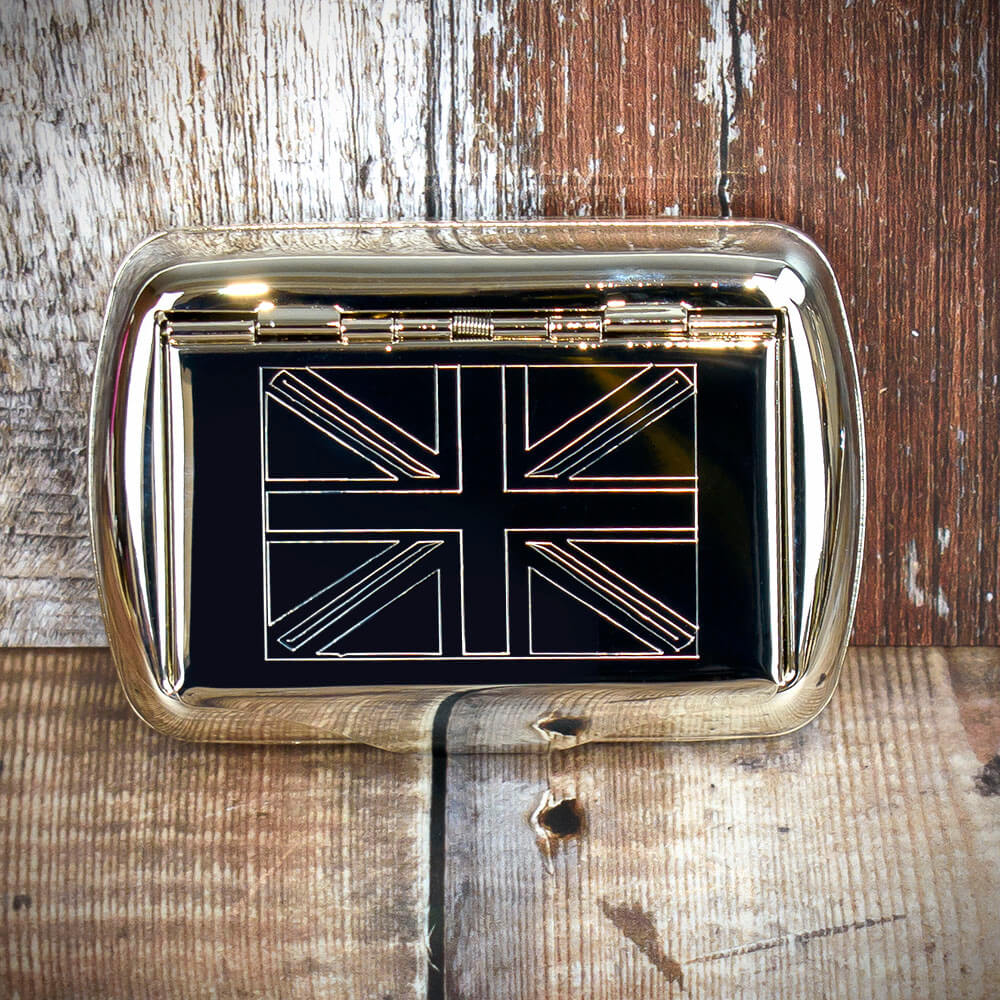 Tobacco Tin with Paper Holder - Union Jack Design - Image 2