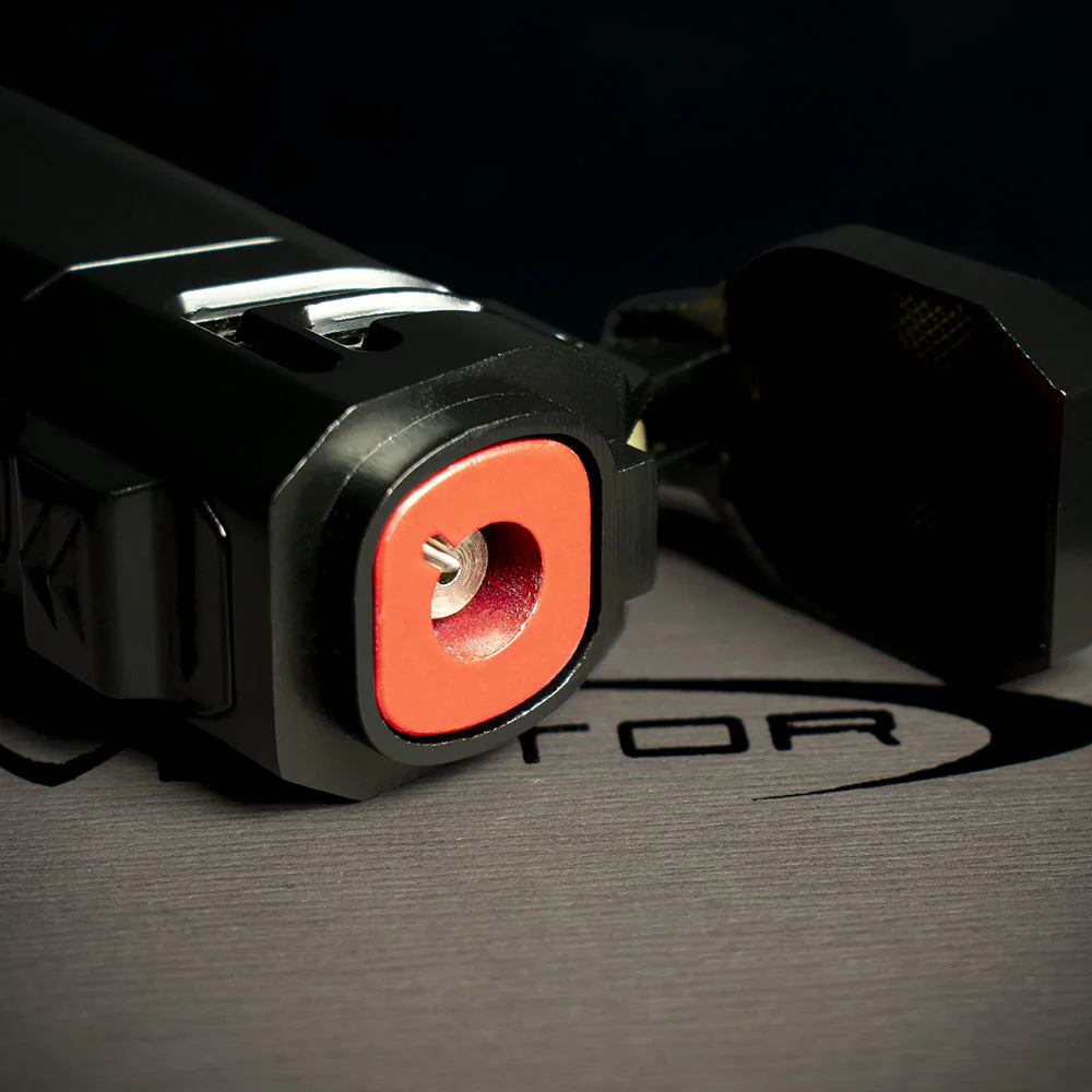 Vector Caliper Single Jet Flame Cigar Lighter With Punch Cutter - Black Matte - Image 4