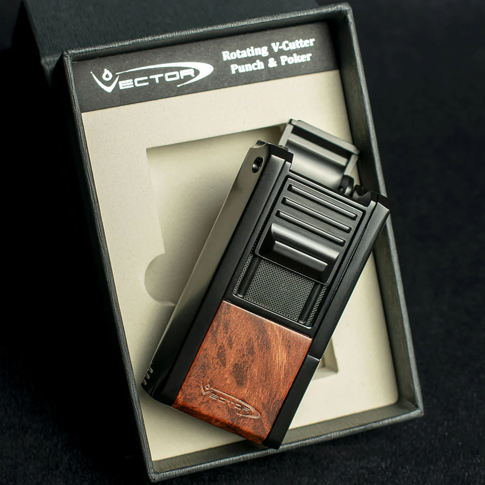Vector Thor Single Flame with V-cutter - Mahogany Marble - Image 2