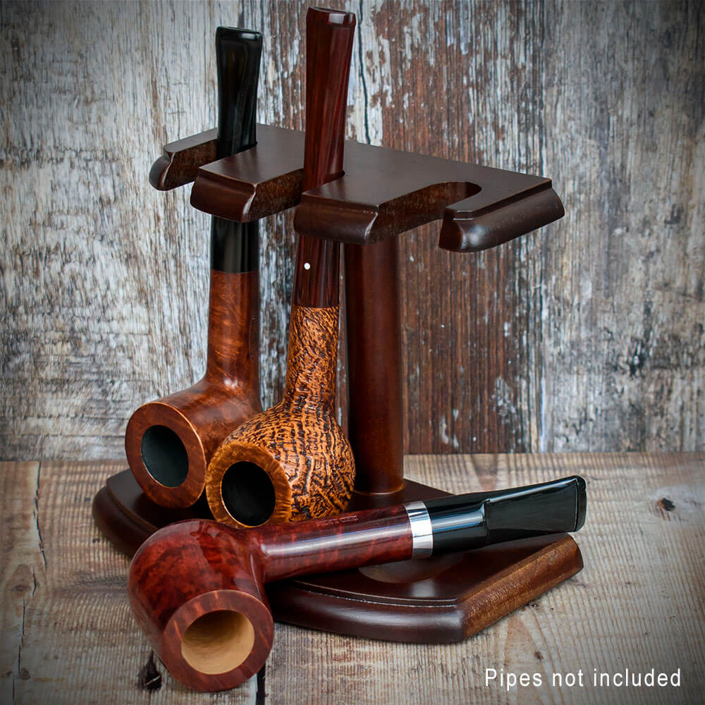 Walnut 3 Pipe Rack - Image 2